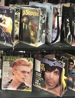 cool, specialty bags (my favs ever are Prince, Pearl Jam, Nirvana, Soundgarden, Johnny Cash)