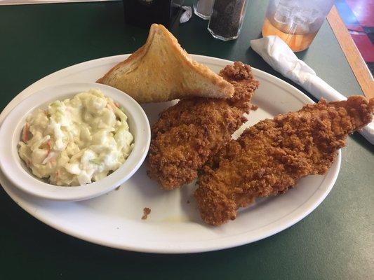 Fried fish Plate with cole slaw