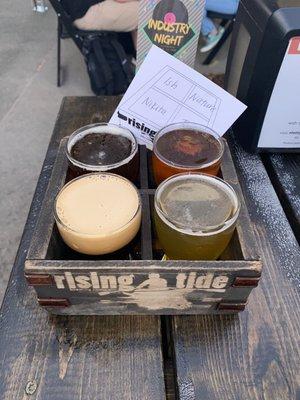 Rising tide tasting flight