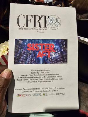 Flyer from the Sister Act musical