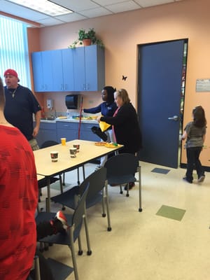 The other room at the Rec center which can open up to the second room.