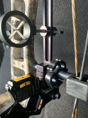 Peep sight alternative installed