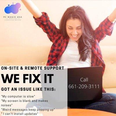 $59 April 2020 special. 45 minute remote session to repair your PC/Mac issues. Contact us for details.