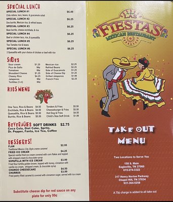 Up to date menu