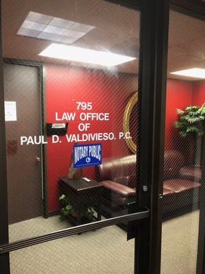 The Law Office of Paul D. Valdivieso Waiting Room