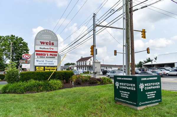 Gilbertsville Shopping Center Main Entrance Sign