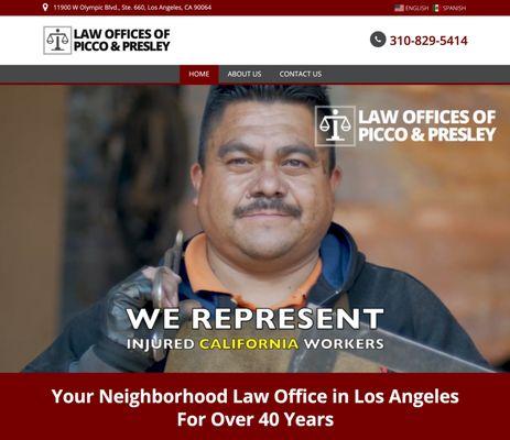 Website Development for the Law offices of Picco & Presley - Los Angeles