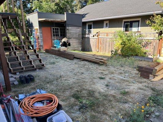 Job site clean up for one of our customers Olympus Services Fence and Decking.