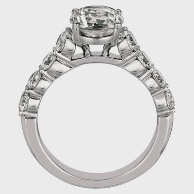 Computer generated image of custom engagement ring BEFORE I made it.