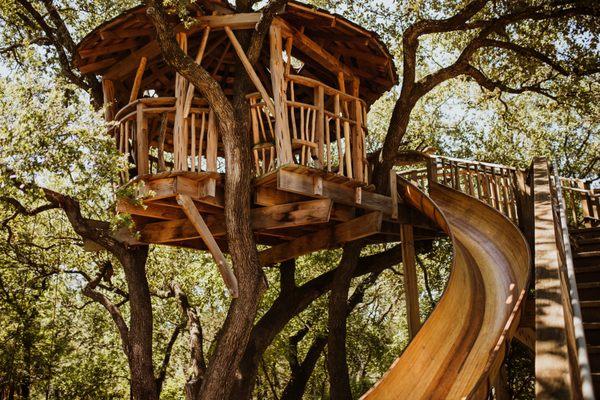 Custom-built treehouse