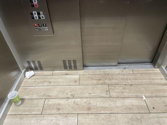 Elevators being disgusting and never cleaned