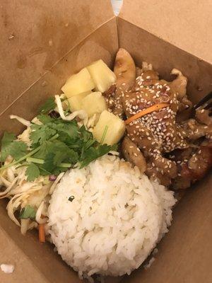 Chicken teriyaki lunch plate $10.