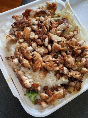 Chicken Teriyaki with steamed rice (sauce on side)