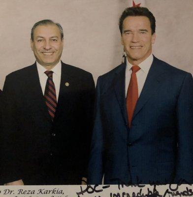 Governor Arnold Schwarzenegger and Dr. Karkia