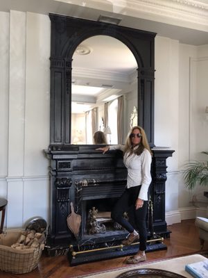 Paint your fireplace black For wow factor !!!!