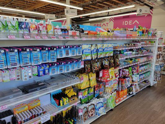 Snacks near the register.