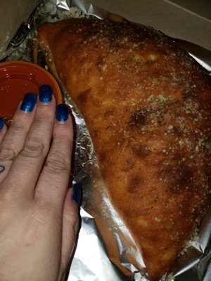 Ham, and broccoli calzone was awesome!