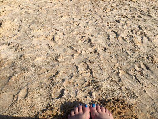 Yes, It's mid-February and my toes are in the sand :) 79 degrees today