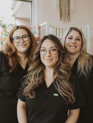 Meet our team from left to right, Jessica, Michelle and Jodi.