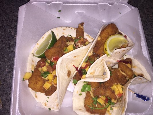 Chef's own fish tacos