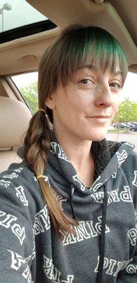 Fresh bangs and four sided fish tail by Mindy