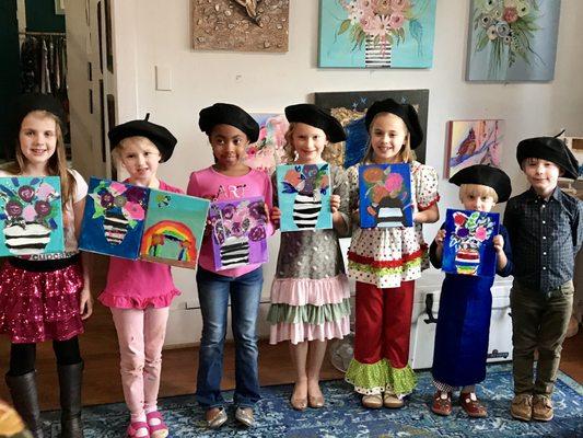 Marnée's Studio created a custom collage project to celebrate a 7-year old's birthday the creative way! Everyone had a blast!