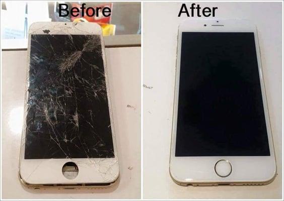 My iPhone 6, before and after pictures. ..