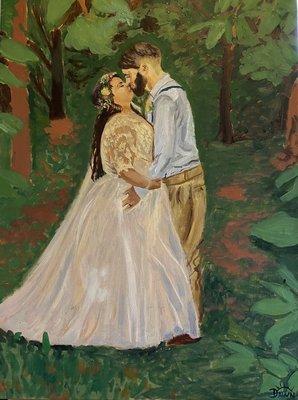 Live Wedding Painting. Visit www.artisticdawning.com for more information.