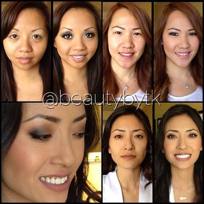 Bridal Party Traditional Makeup & Bride Airbrush Makeup by Trisha Kwan