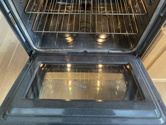 Oven cleaning after