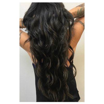 22" Tape in hair extensions.