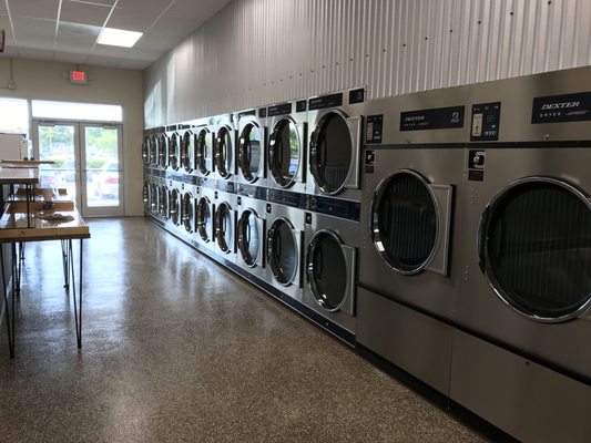 Yes those are #80 dryers to handle your biggest items, even horse blankets.