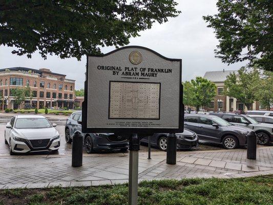 Franklin Downtown Historic District Marker