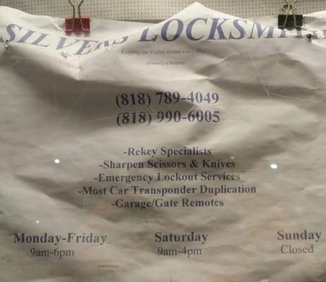 Their specialties and business hours