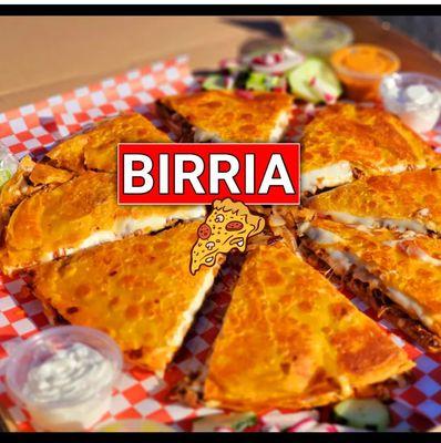 NEW TO THE MENU OUR DELICIOUS BIRRIA PIZZA