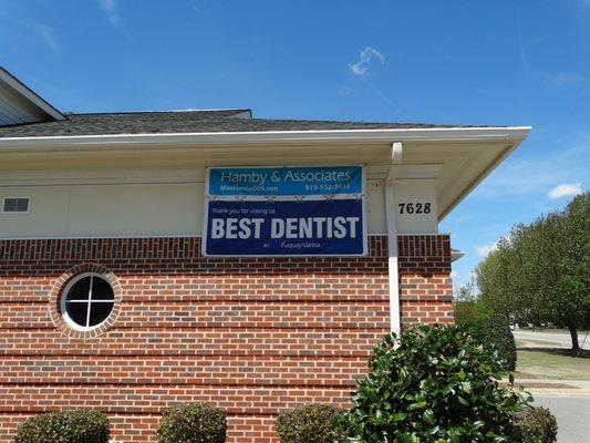 Our "Best Dentist" banner!