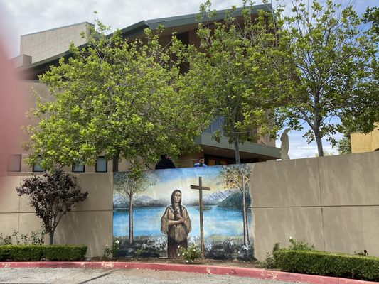 Mural in parking lot