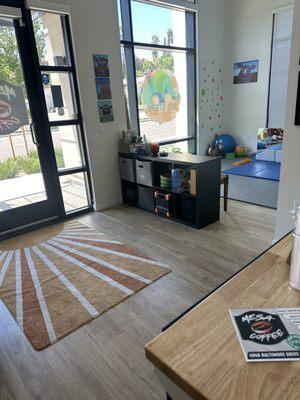 Mesa Coffee and the kids play area all in one! Perfect for families