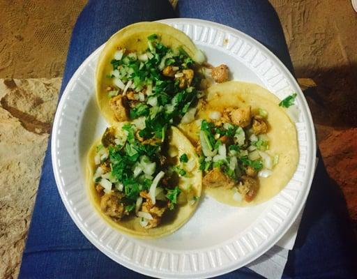 Chicken Tacos with Cilantro and Onion 3 for $5