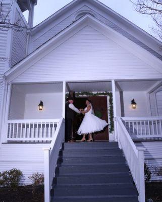 The front steps were a perfect photo to capture our day!