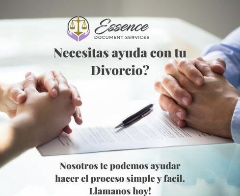 Necesitas ayuda con un divorcio? Nosotros te podemos agudar con los papa else legales.