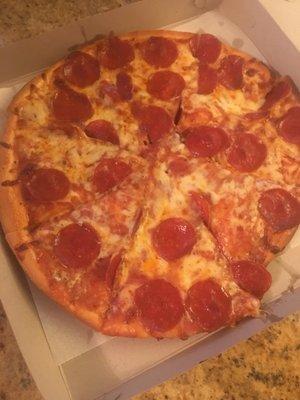 Large pizza. Very good, just beware that their large is 12", which is a little on the smaller side. Go XL if you want a true Large