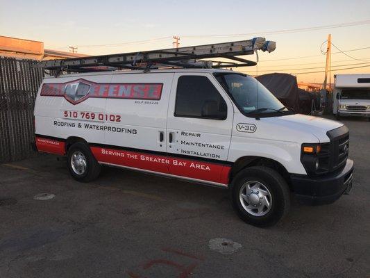 Our newest van looks great with the Landmark logos on it.