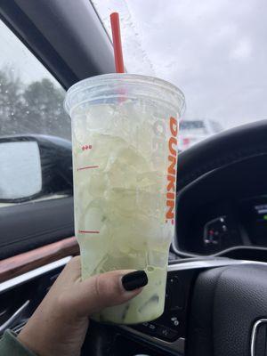 So much ice in my drink I couldn't get my straw in. This is after I let it sit for a few minutes.