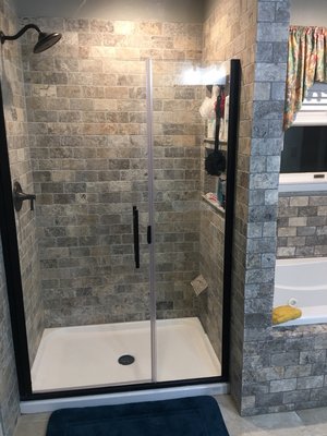 New tile and shower installed