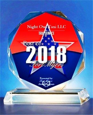 Night Owl Taxi receives The BEST of 2018 Award. Best Taxi Service in Fort Myers.