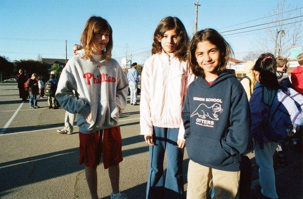 Happy times at Edison School.  Destined to be lifelong friends. These girls are now all 23 years old.--Tom Brody