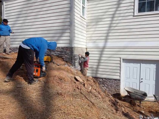 Stone Masonry almost completed.