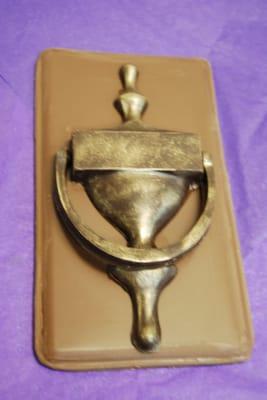 Chocolate Door Knocker.  Perfect house warming gift, realtor gift or welcome to the neighborhood for businesses.