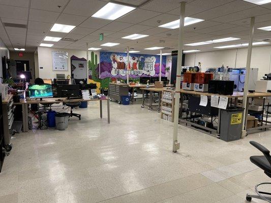 Maker space in the basement